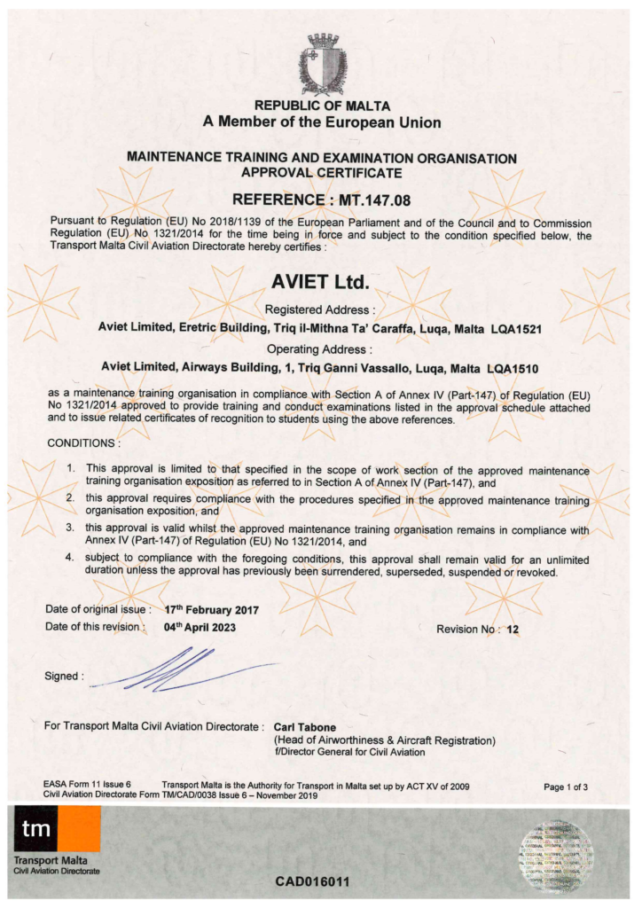 EASA Form 11 (Revision 12)-1